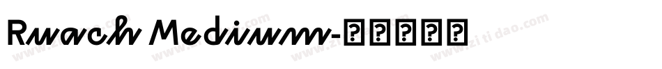Ruach Medium字体转换